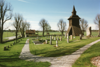 Klockstapeln vid Markims kyrka.