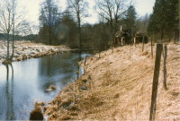 Ruin av Röby torp i Kårsta. En tid (1970-talet?) var torpet sommarbostad för Gustaf Hillerström.