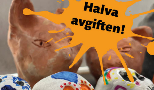 Bild med text Halva avgiften